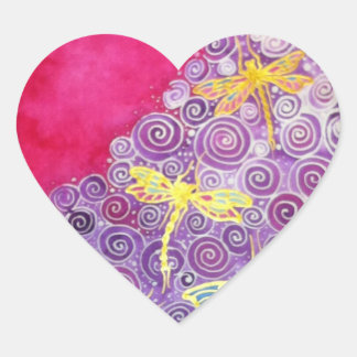 Autocollants de libellules : Soie peinte à la main