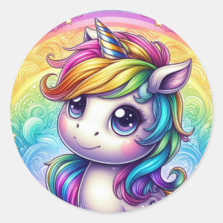 Autocollants de licorne pour bébé arc-en-ciel