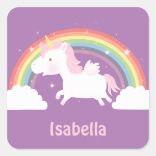 Autocollants de licorne volante mignonne et filles