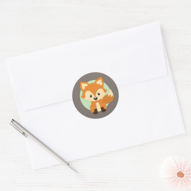 Autocollants de Little Fox Woodland Forest (Enveloppe)
