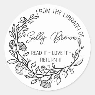 Autocollants de livre, estampille de livre de bibl