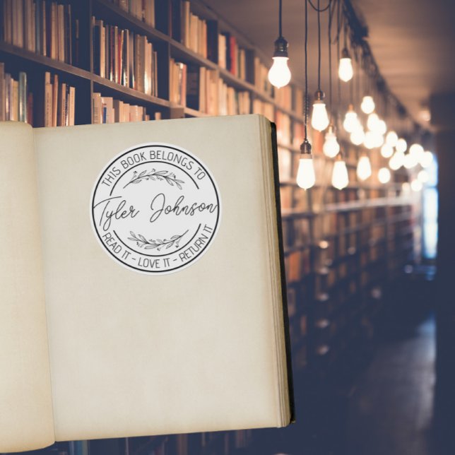 Autocollants de livre, estampille de livre de bibl (Créateur téléchargé)