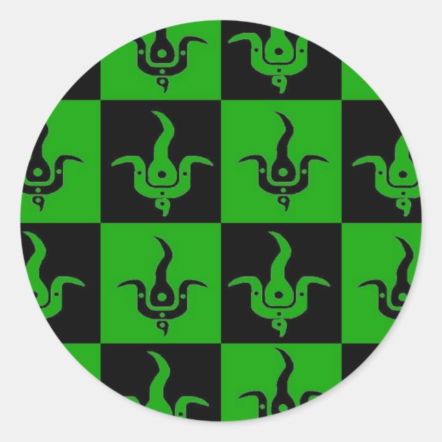 Autocollants de logo à damiers fleurs (Devant)