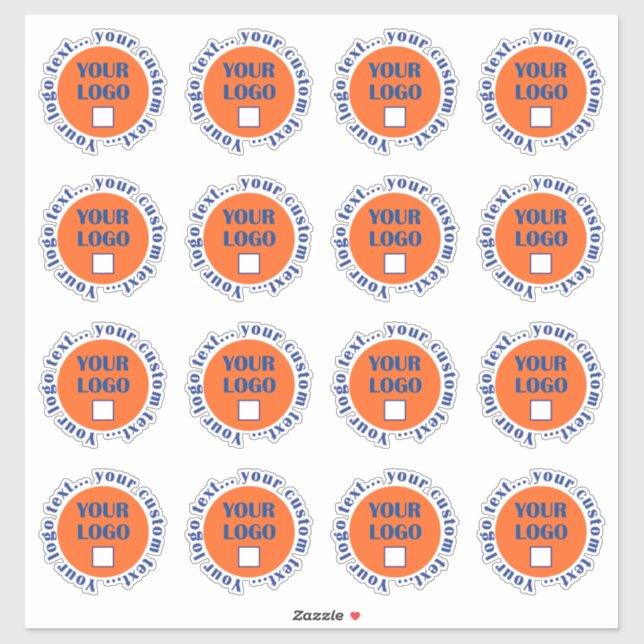 Autocollants de logo personnalisés 16 par feuille (Feuille)