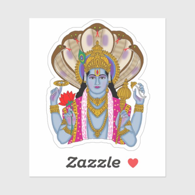 Autocollants de Lord Vishnu (Feuille)