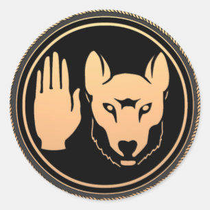 Autocollants de loup d'art autochtone Autocollants