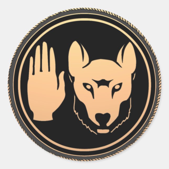 Autocollants de loup d'art autochtone Autocollants (Devant)