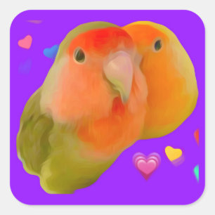 Autocollants de lovebird mignons