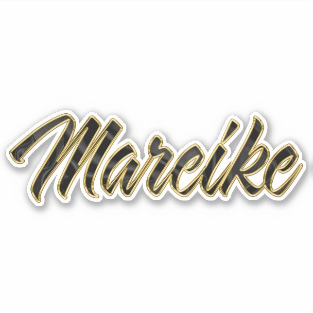 Autocollants de Mareike Black Gold Lettering (Devant)