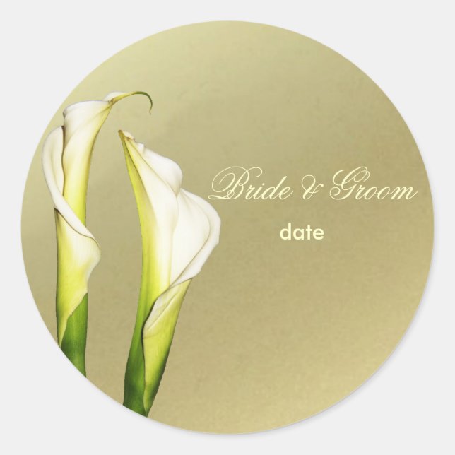 Autocollants de mariage Calla Lillies (Devant)