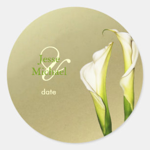 Autocollants de mariage Calla Lillies