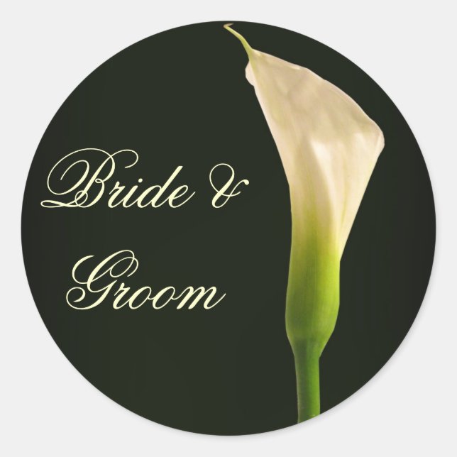 Autocollants de mariage Calla Lily (Devant)