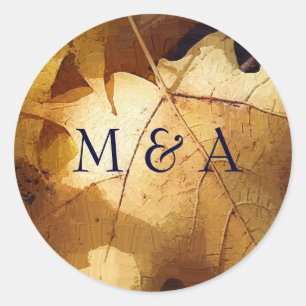 Autocollants de mariage d'automne