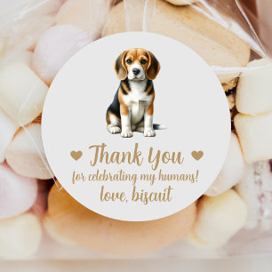 Autocollants de mariage de chien Beagle personnali