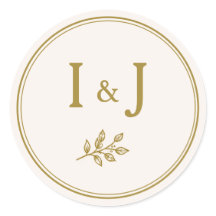 Autocollants de mariage élégants minimalistes en o