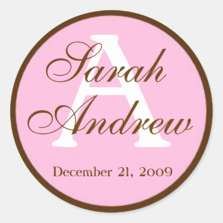 Autocollants de mariage élégants personnalisés