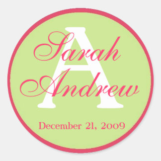 Autocollants de mariage élégants personnalisés