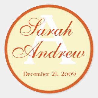 Autocollants de mariage élégants personnalisés