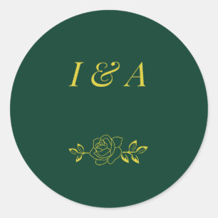 Autocollants de mariage Emerald Romance