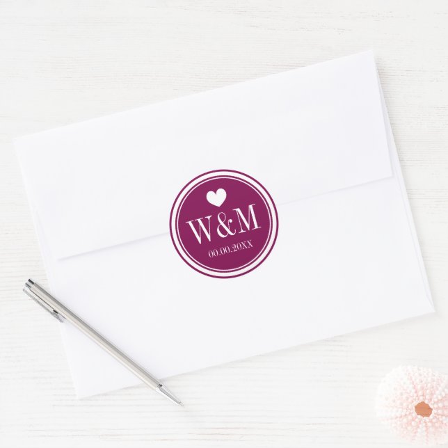 Autocollants de mariage et sceaux de faveur rouge  (Enveloppe)