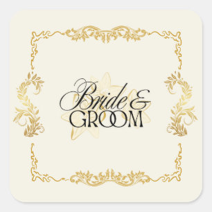 Autocollants de mariage Mariée & Marié
