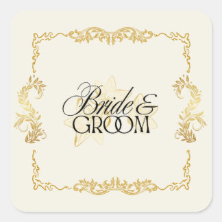 Autocollants de mariage Mariée & Marié