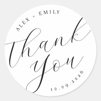 Autocollants de Mariage Minimalistes |