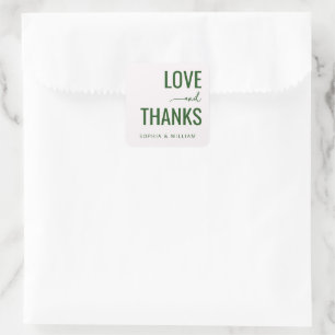 Autocollants de mariage minimalistes vert chaud