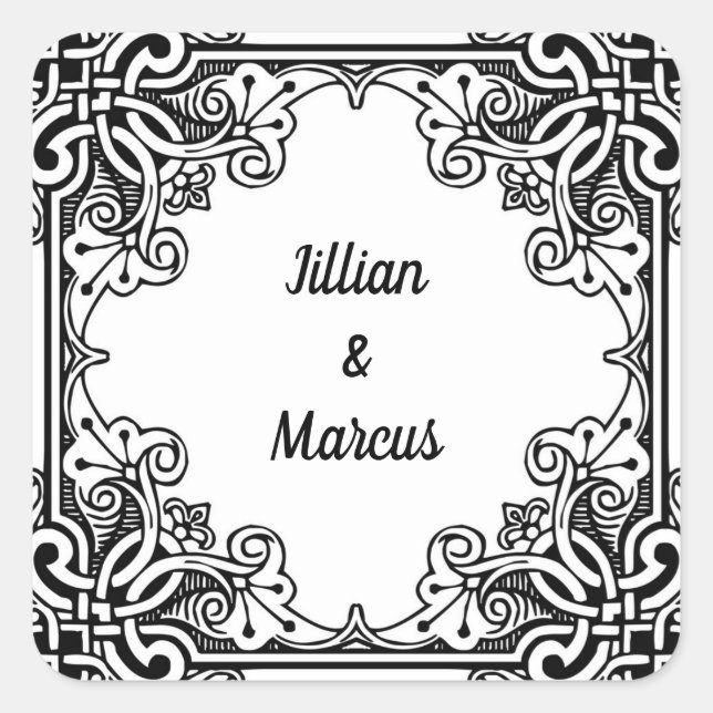 Autocollants de mariage personnalisés (Devant)