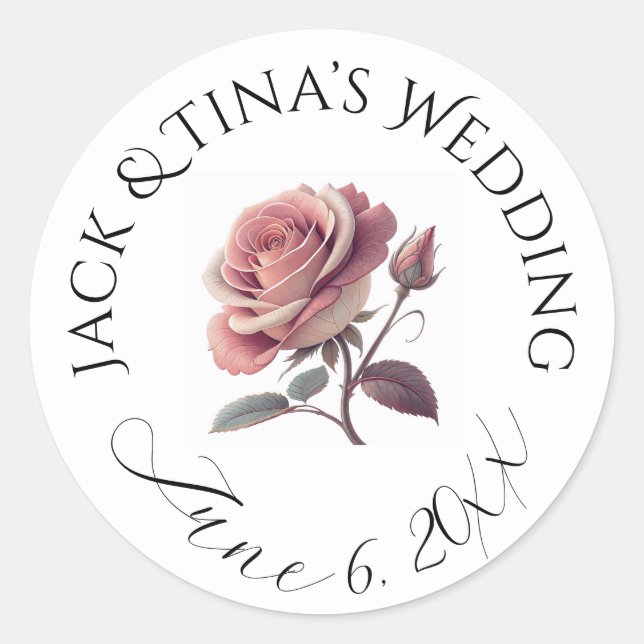 Autocollants de mariage personnalisés (Devant)