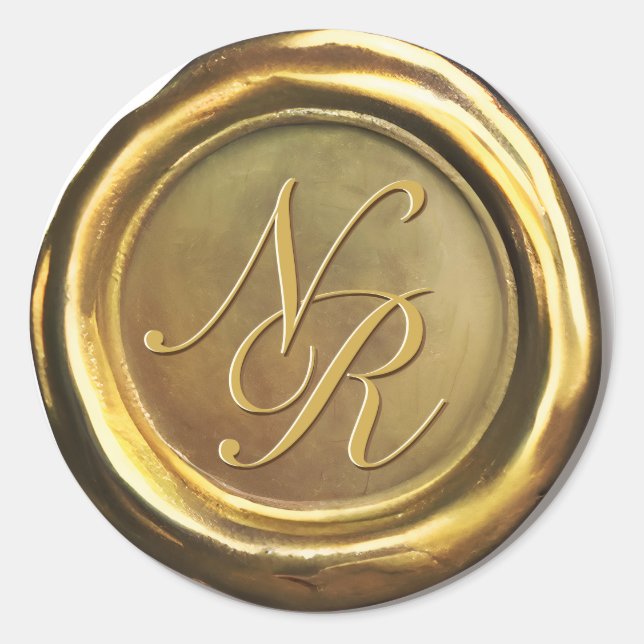 Autocollants de mariage personnalisés avec sceau d (Devant)