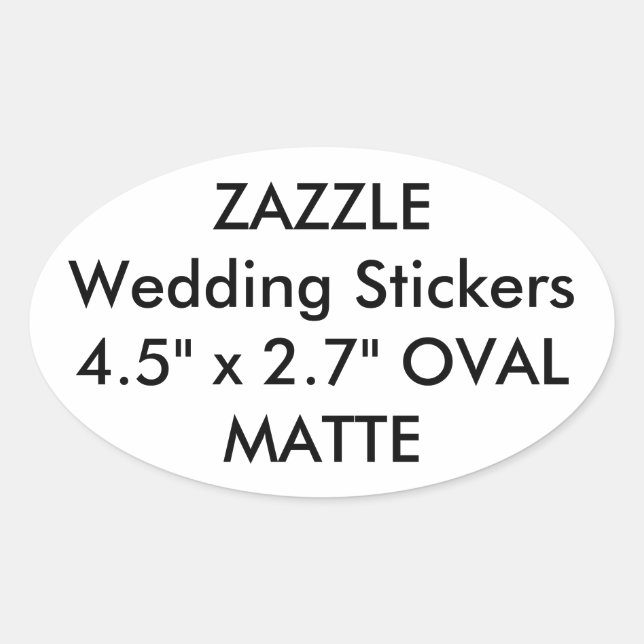 Autocollants de mariage personnalisés OVAL MATTE ( (Devant)