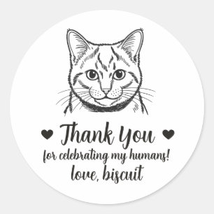 Autocollants de mariage personnalisés pour chat Bl