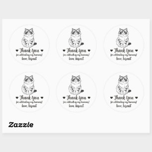 Autocollants de mariage personnalisés pour chat Ra