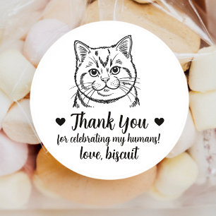 Autocollants de mariage personnalisés pour chats