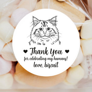 Autocollants de mariage personnalisés pour chats