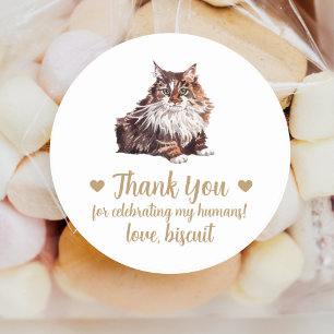 Autocollants de mariage personnalisés pour chats