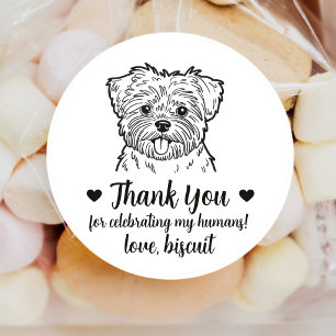 Autocollants de mariage personnalisés pour chien A