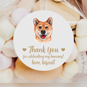 Autocollants de mariage personnalisés pour chien A