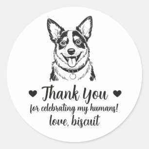 Autocollants de mariage personnalisés pour chien B