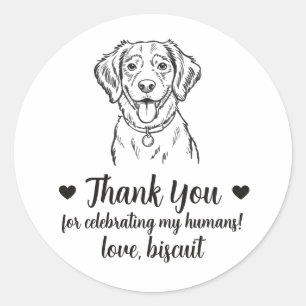 Autocollants de mariage personnalisés pour chien B