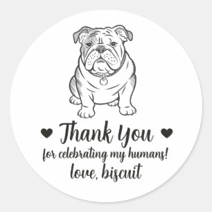 Autocollants de mariage personnalisés pour chien B