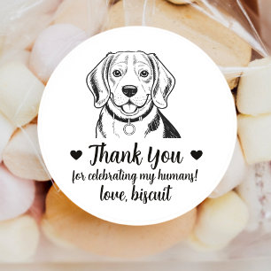 Autocollants de mariage personnalisés pour chien B