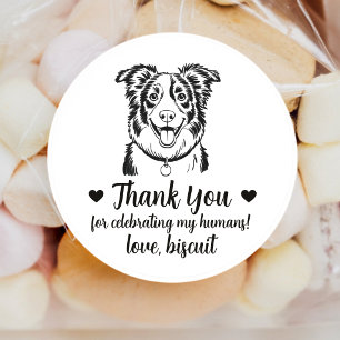 Autocollants de mariage personnalisés pour chien B