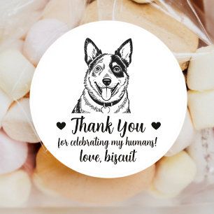 Autocollants de mariage personnalisés pour chien B