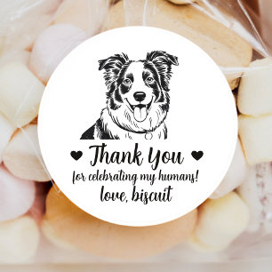 Autocollants de mariage personnalisés pour chien B