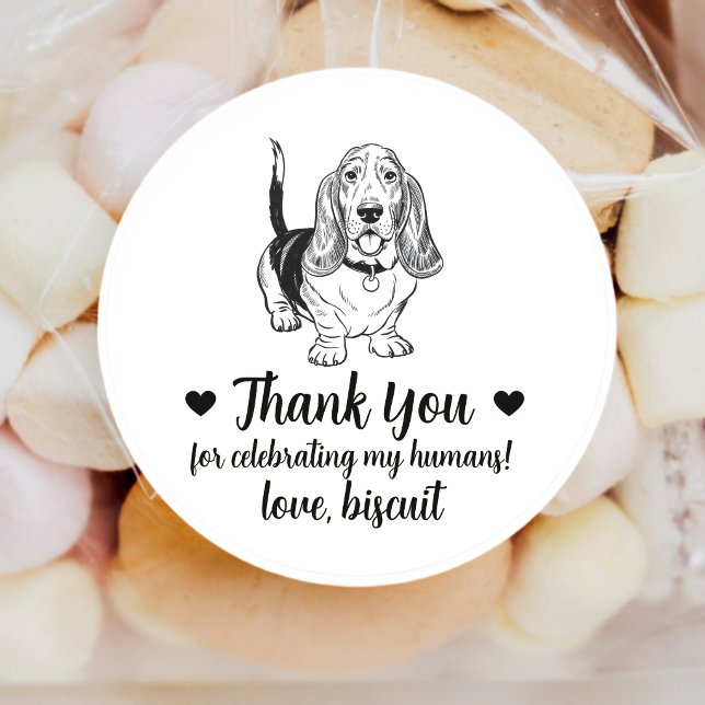 Autocollants de mariage personnalisés pour chien B (Créateur téléchargé)