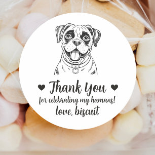 Autocollants de mariage personnalisés pour chien B