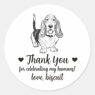Autocollants de mariage personnalisés pour chien B