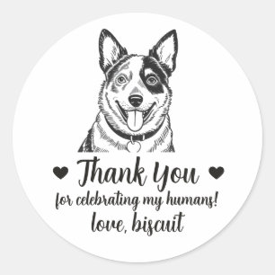 Autocollants de mariage personnalisés pour chien B